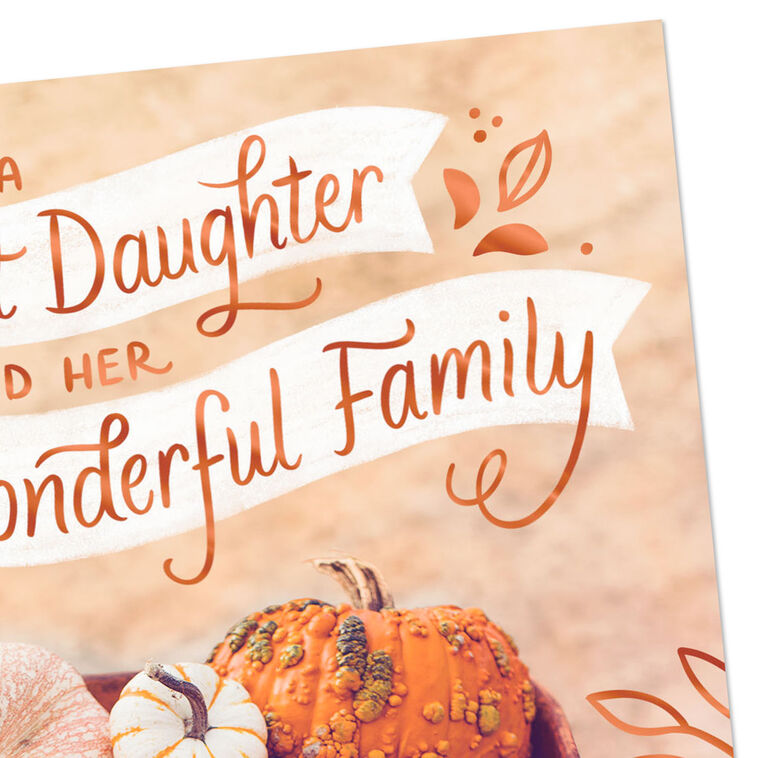 Blessings Big and Small Thanksgiving Card for Daughter and Family, , large image number 4