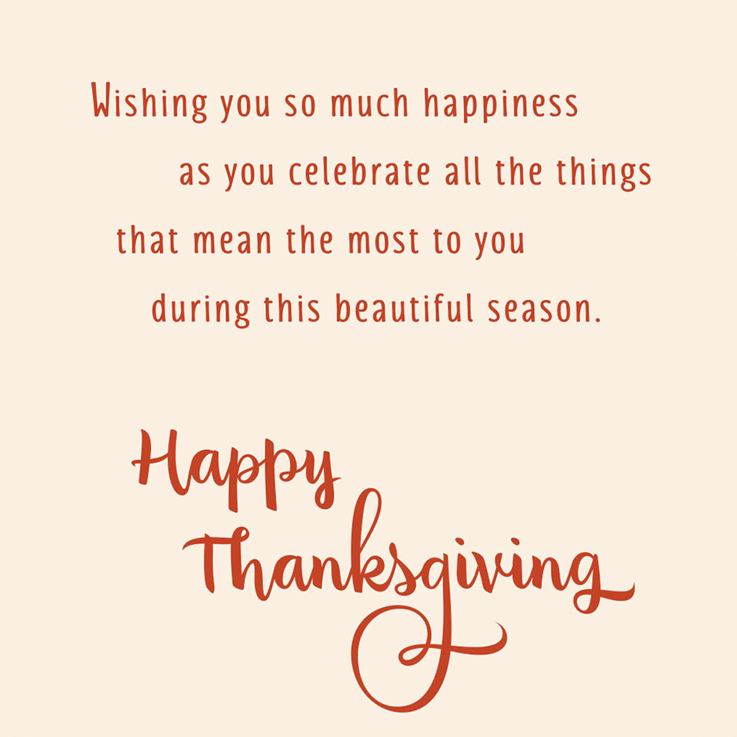 Wishing You So Much Happiness Thanksgiving Card for only USD 3.59 | Hallmark