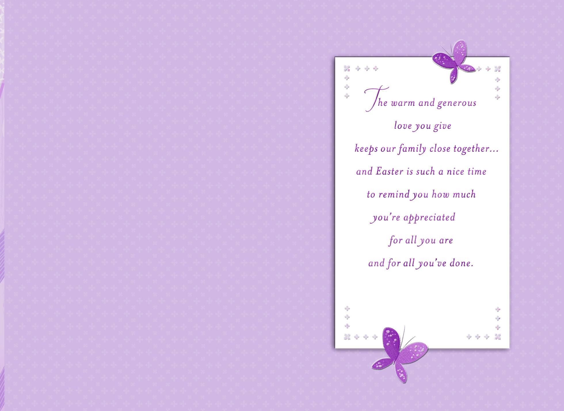 Butterflies and Diamonds for Mom and Dad Easter Card