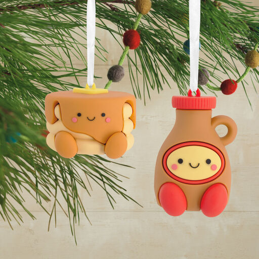 Better Together Pancakes and Syrup Magnetic Hallmark Ornaments, Set of 2, 