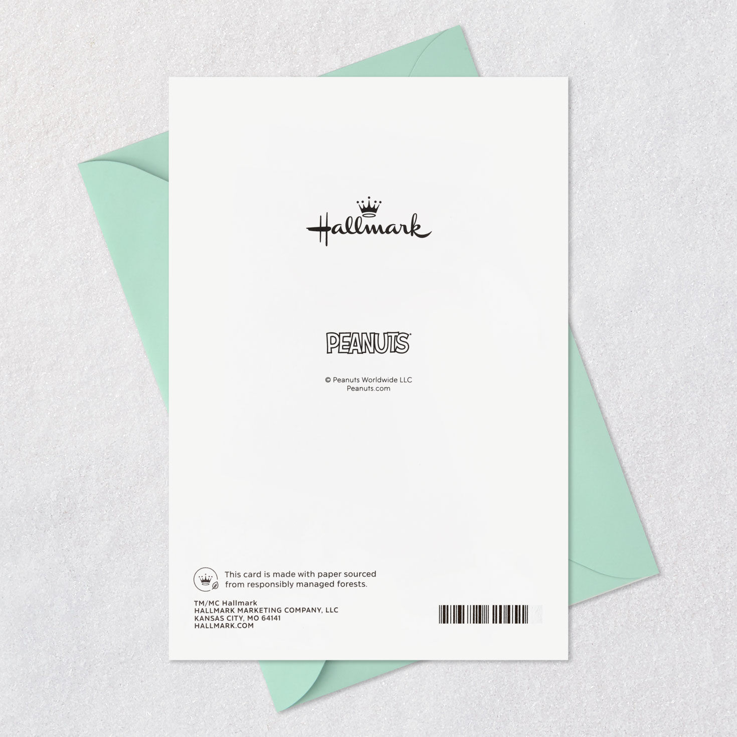 Happy Dance Charlie Brown and Snoopy Thank You Card Card Back with Envelope image number 7