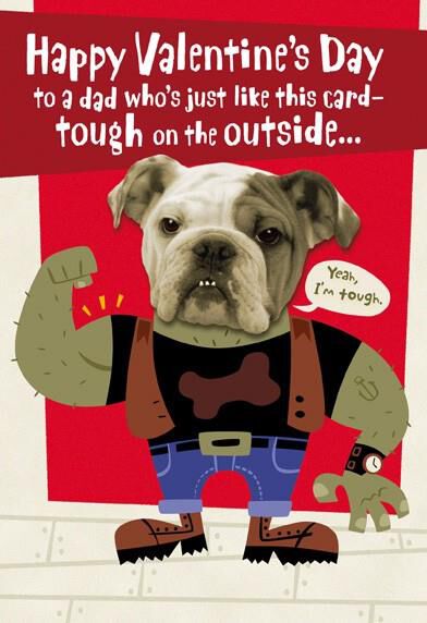 Tough Guy Dad Valentine's Day Card