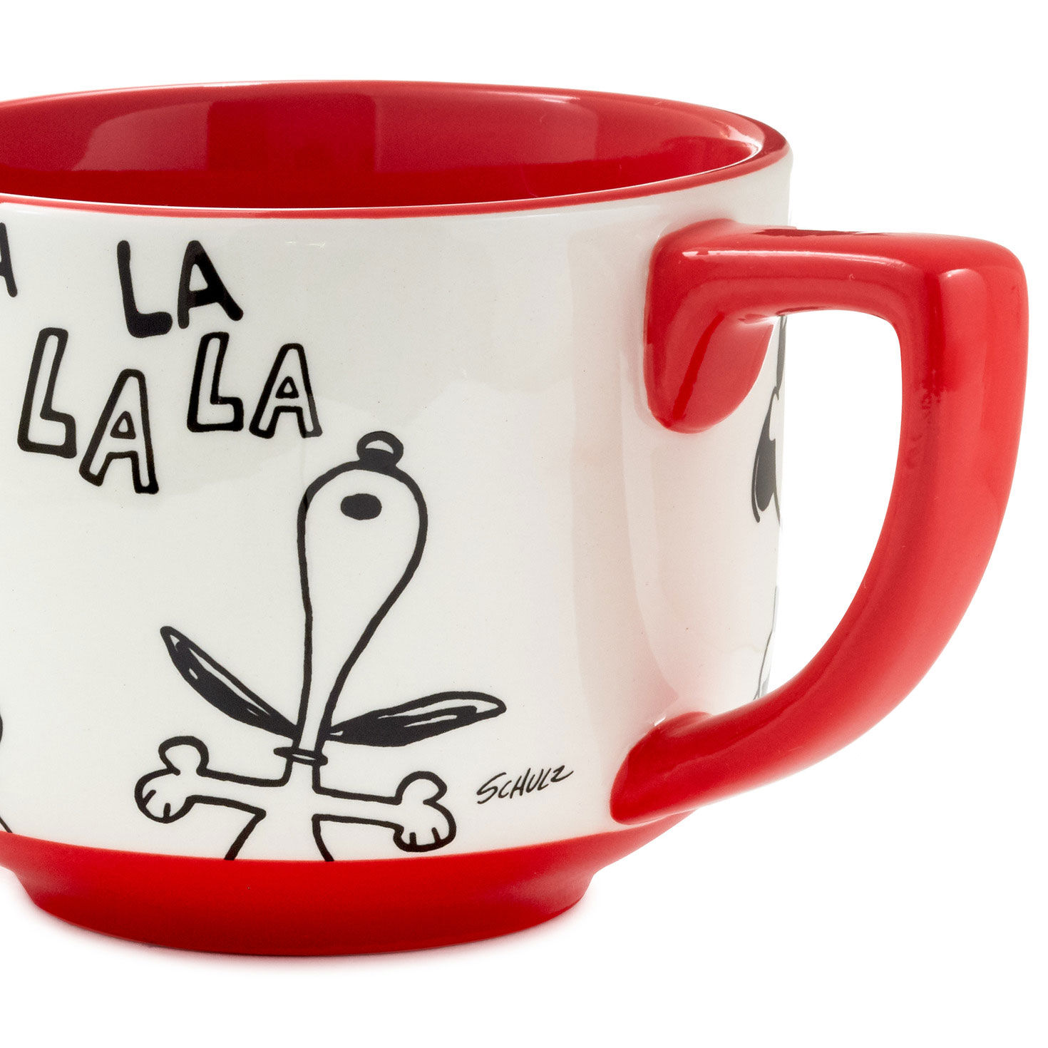Peanuts Red, Black and White Mug upclose view image number 4