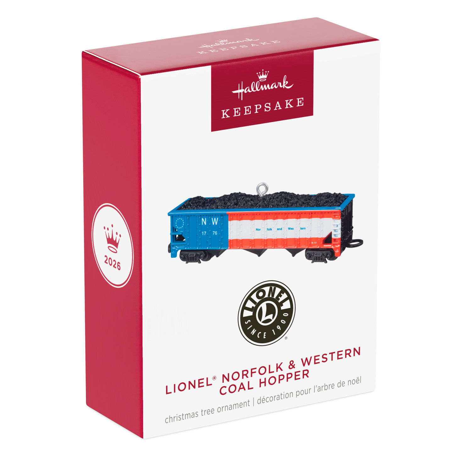 Red White Blue Train Coal Car Keepsake Ornament package front image number 7