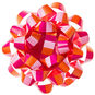 4.6" Pink and Coral Stripe Recyclable Gift Bow, Pink & Coral Stripe, large image number 1