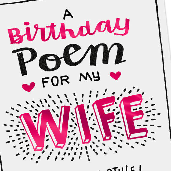 Thoughtful Husband Poem Funny Birthday Card for Wife, , large image number 4