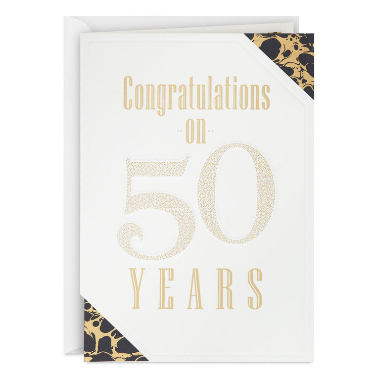 Happiness and Pride, Side by Side 50th Anniversary Card