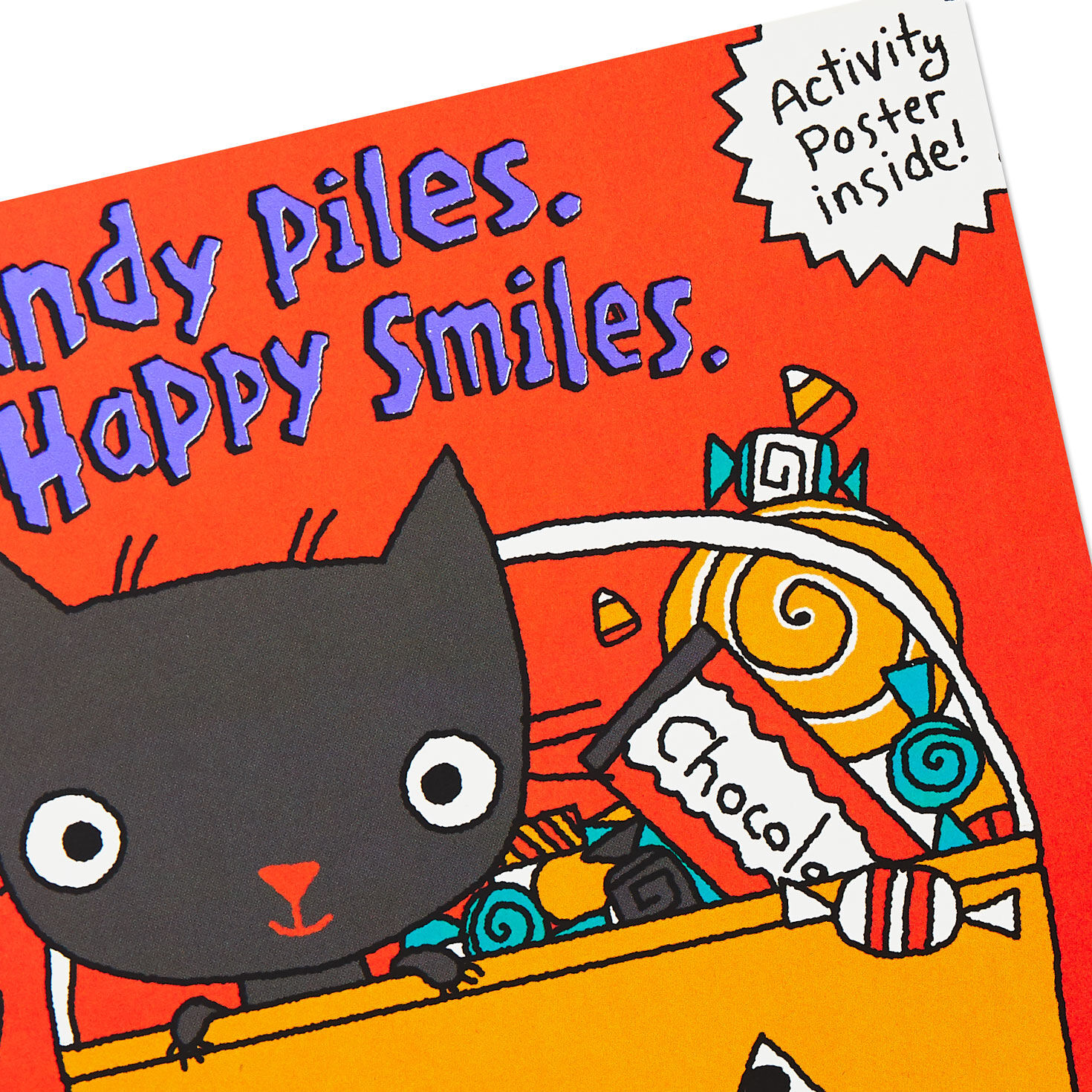 Candy Piles and Happy Smiles Halloween Card With Activity Poster for only USD 4.29 | Hallmark