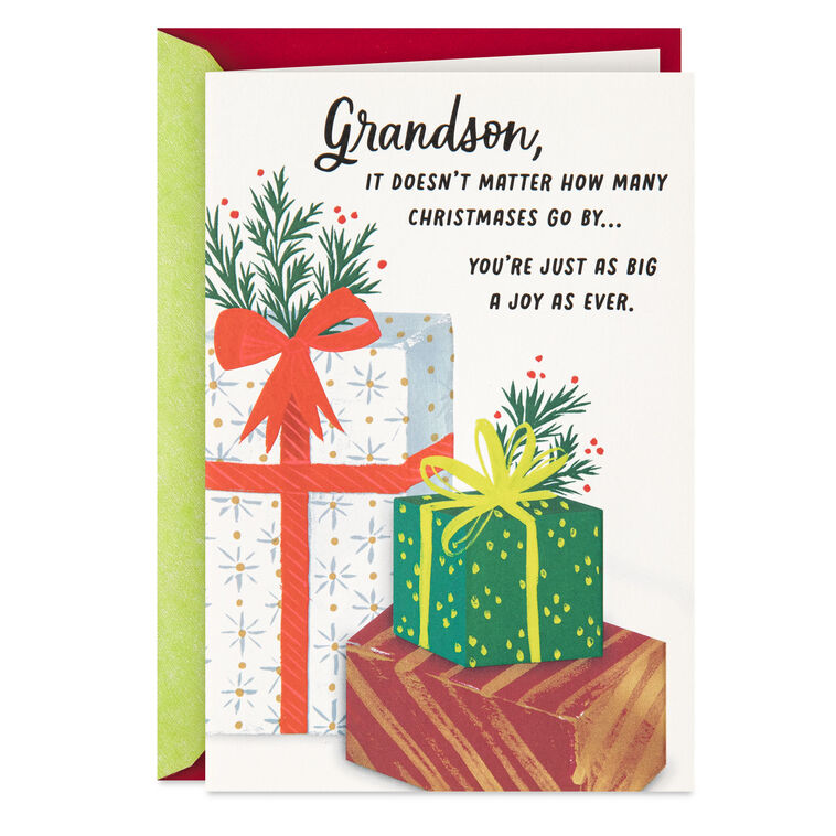 No Matter How Many Christmases Go By Christmas Card for Grandson