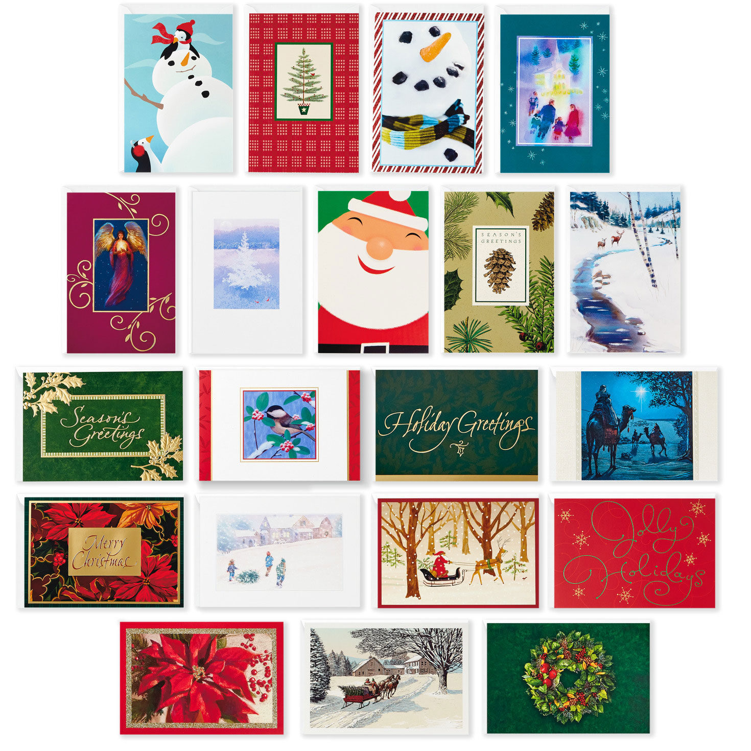 Festive Favorites Assorted Christmas Cards, Box of 20