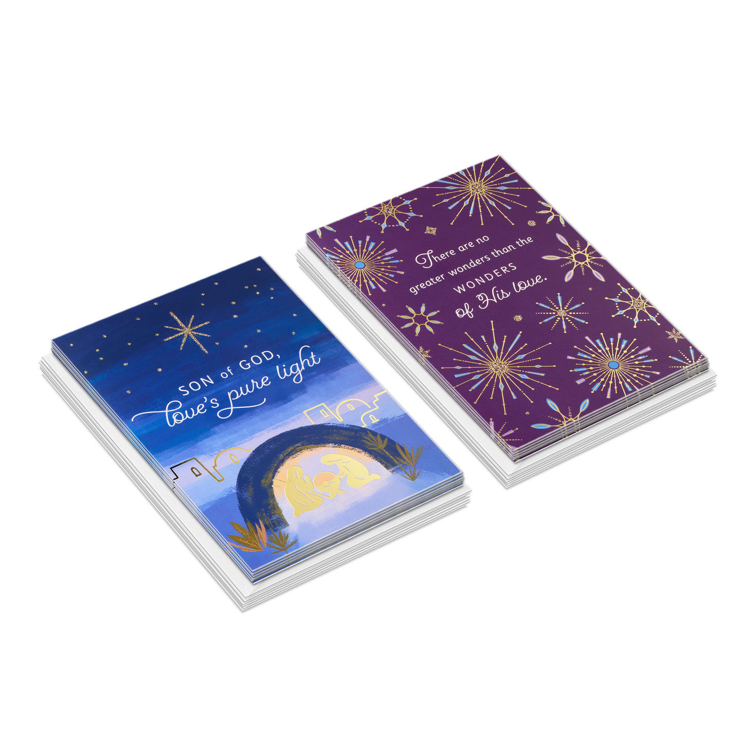 Light and Love Religious Assorted Boxed Christmas Cards, Pack of 16