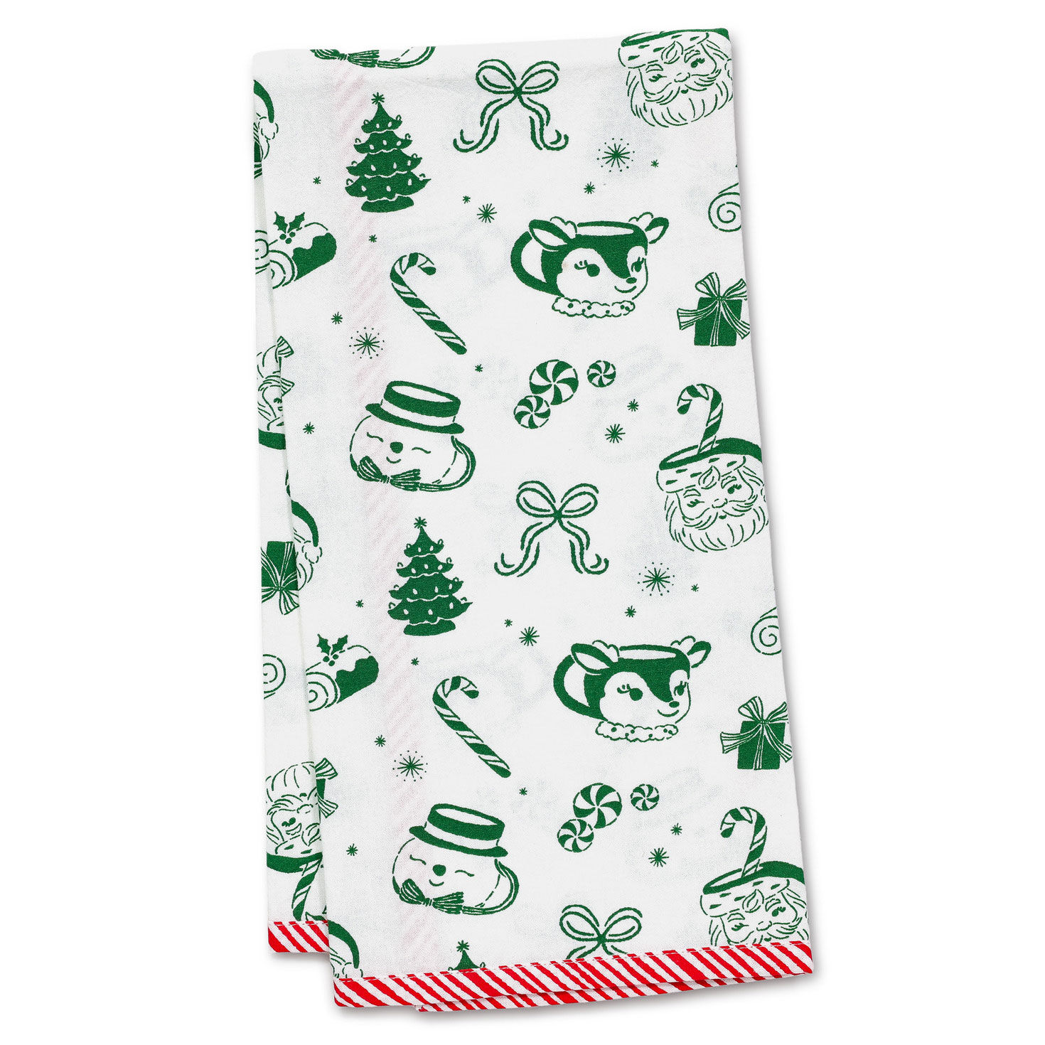 Christmas Vintage Toile Tea Towel, 18x26