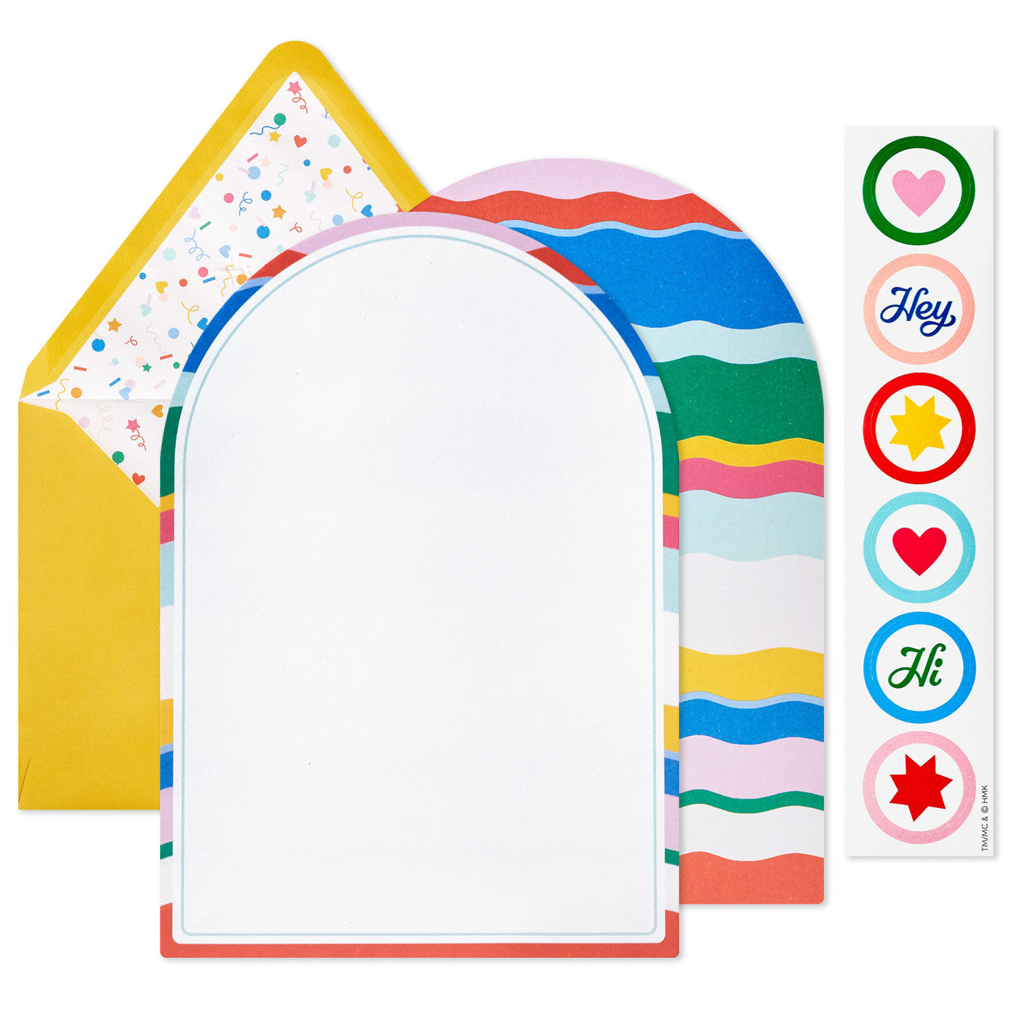 Arch With Squiggles and Squares Stationery Set closeup view image number 4