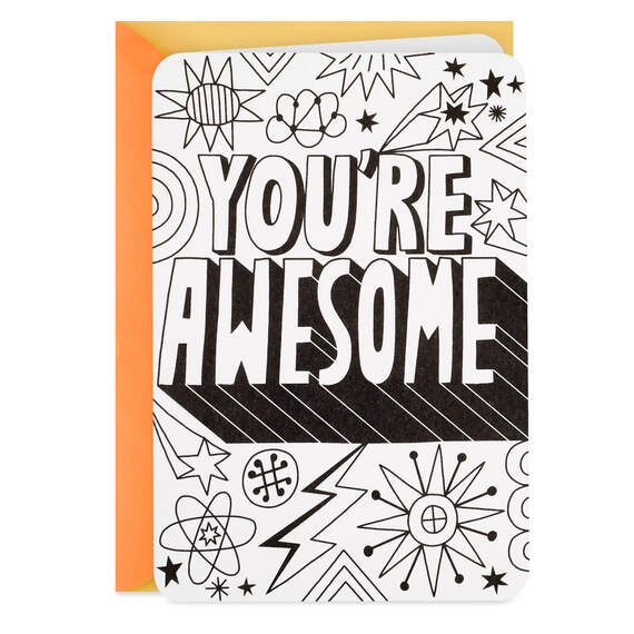 Crayola® You're Awesome Blank Coloring Card