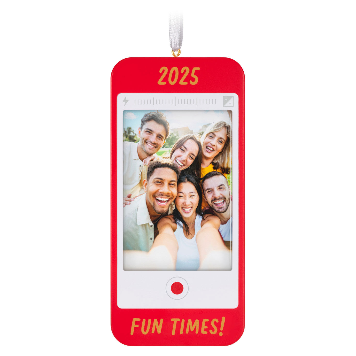 Fun Times 2025 Cell Phone Personalized Ornament, Custom Photo