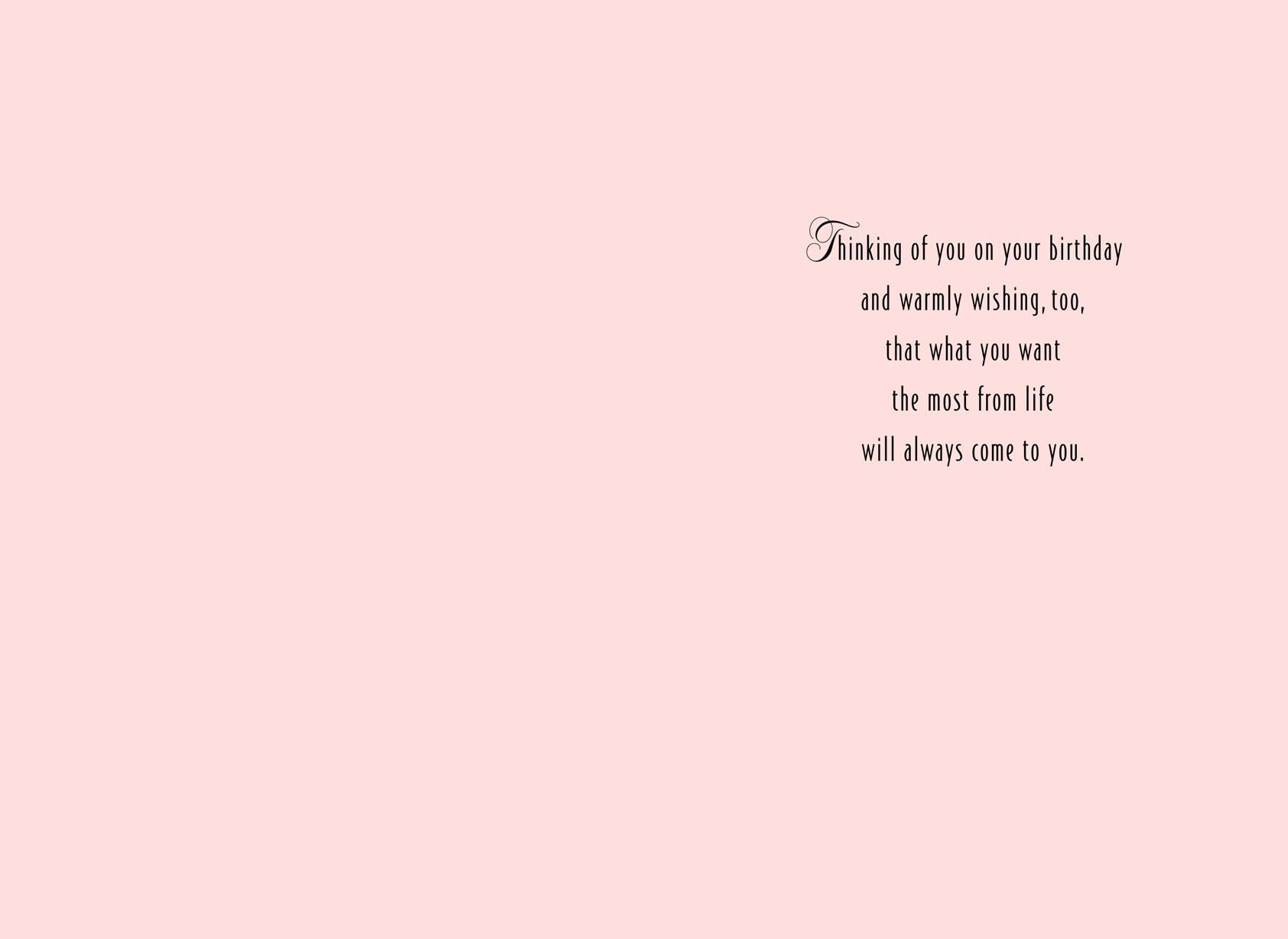 Peonies in Yellow Vase With Foil Birthday Card