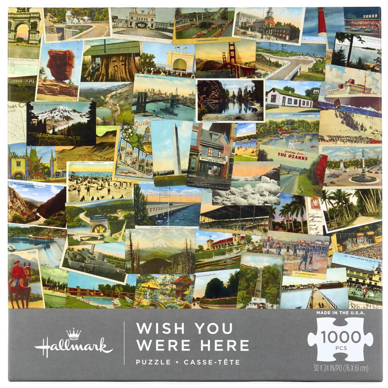 Wish You Were Here Vintage Postcards 1 000 Piece Puzzle Puzzles Games Hallmark