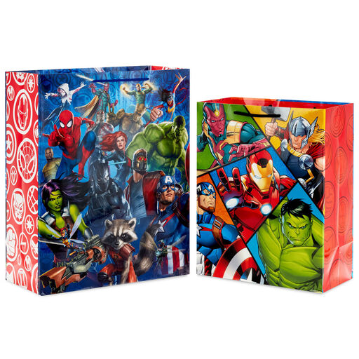 Marvel Super Heroes 2-Pack Assorted Large and XL Gift Bags, 