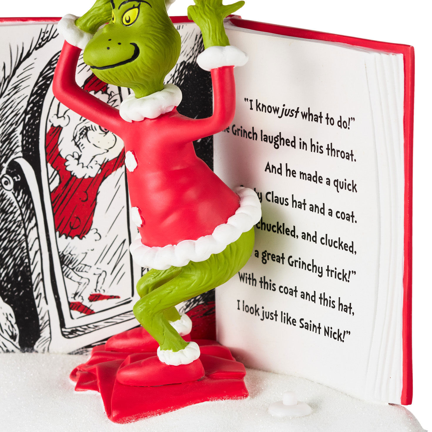 Grinch in Santa Outfit With Book Figurine  image number 4