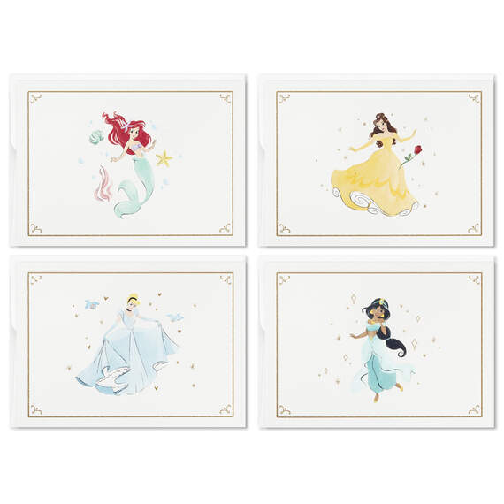 Disney Princess Assorted Boxed Blank Note Cards Multipack, Pack of 24