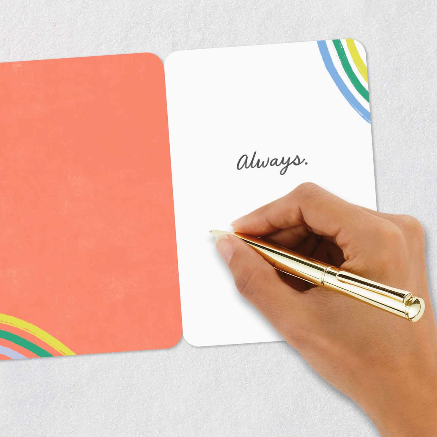 Colorful Rainbow Stripe Friendship Support Card Signing card image number 6