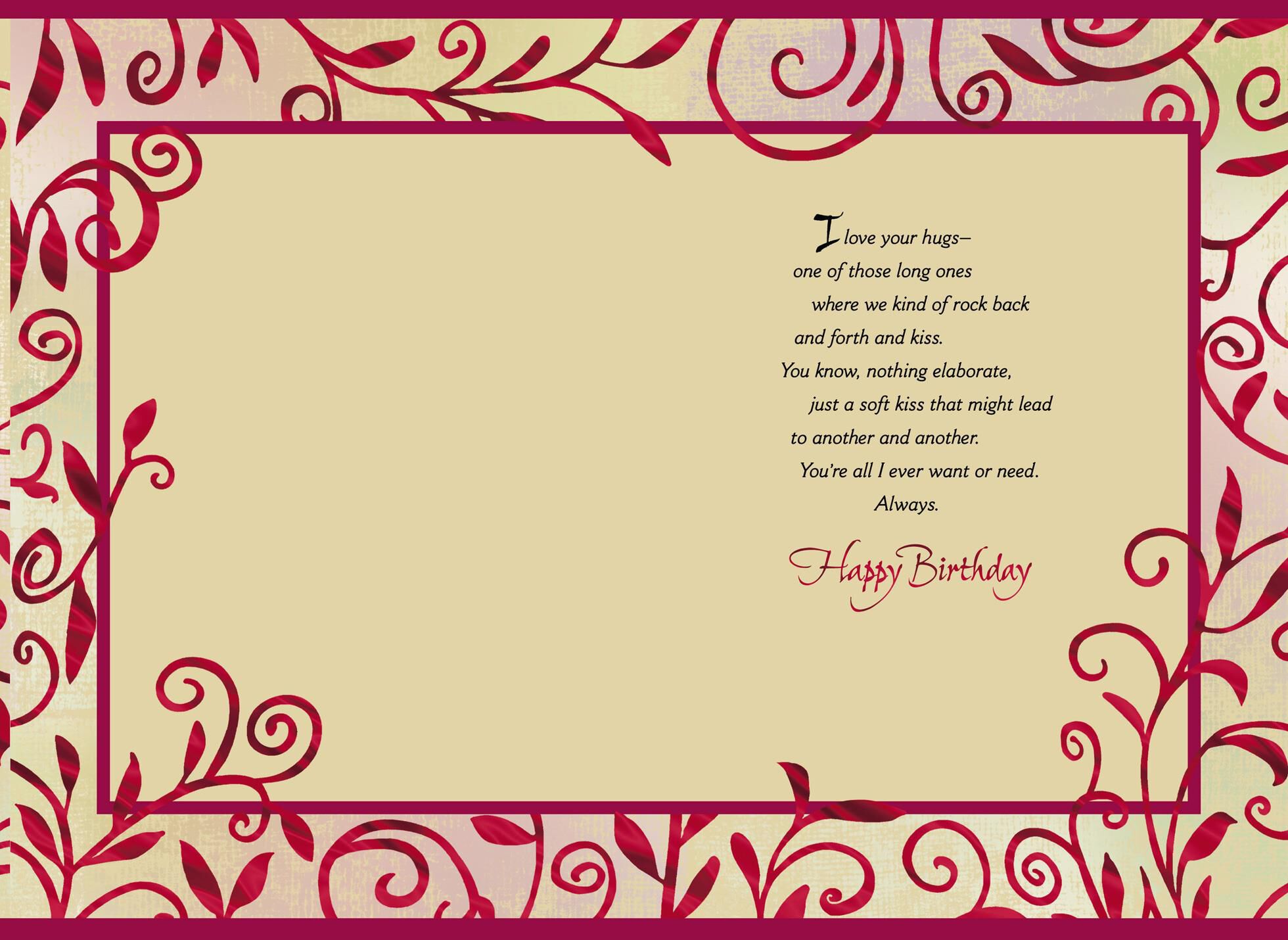 All I Want Wife Birthday Card