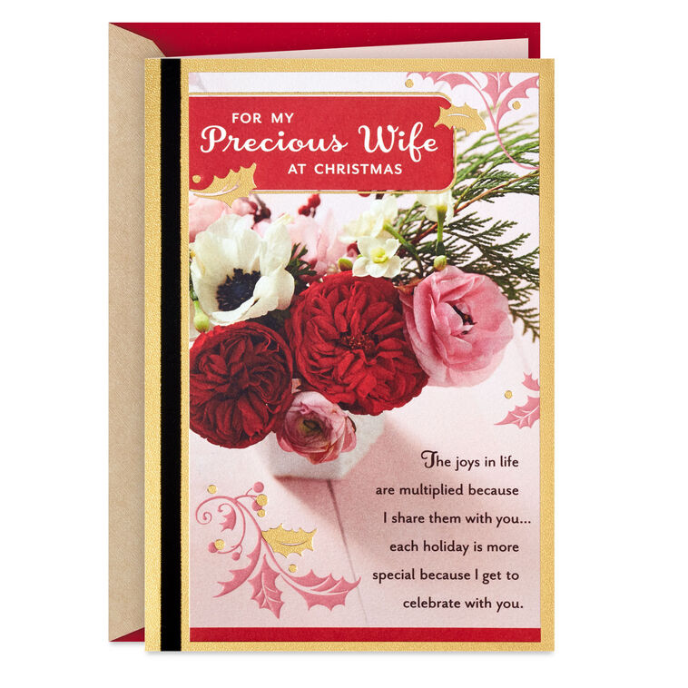 God Blessed Me With You Religious Christmas Card for Wife