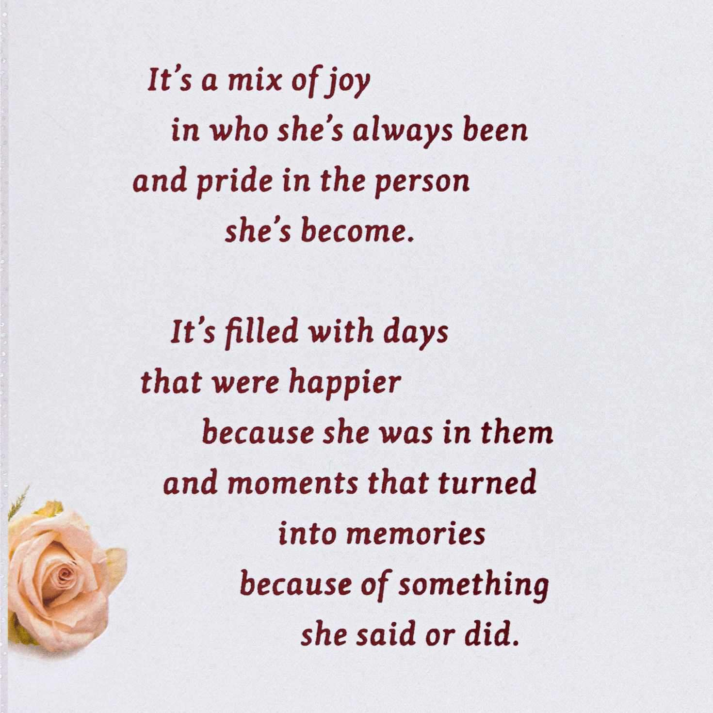 Heart and Flowers Granddaughter Valentine's Day Card Sentiment image number 2