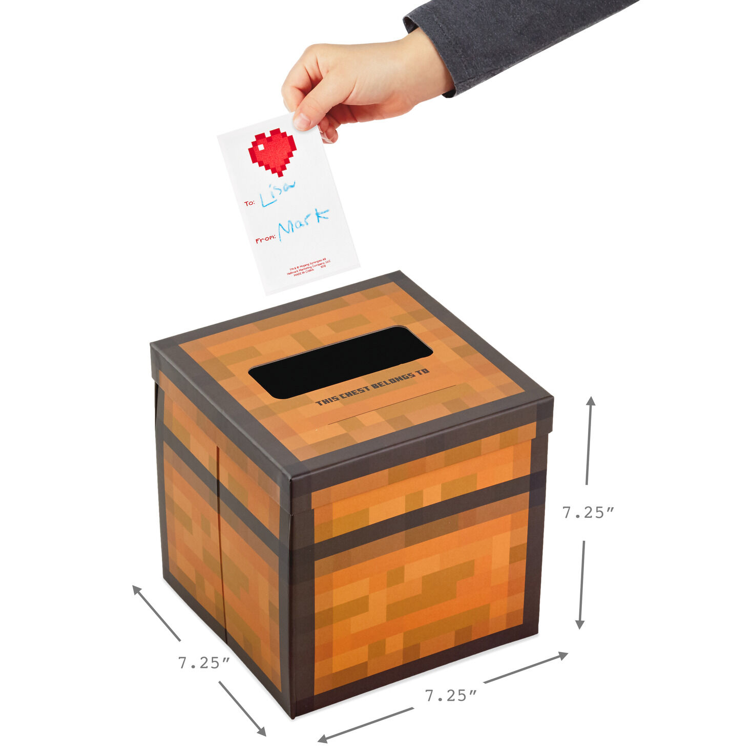 Minecraft Kids With Cards, Stickers and Mailbox Classroom Valentines Set, , large image number 5