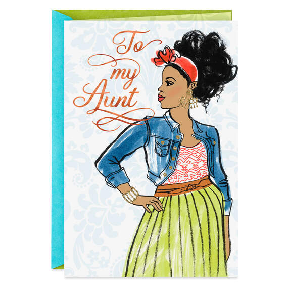 You're an Auntie With Class Birthday Card
