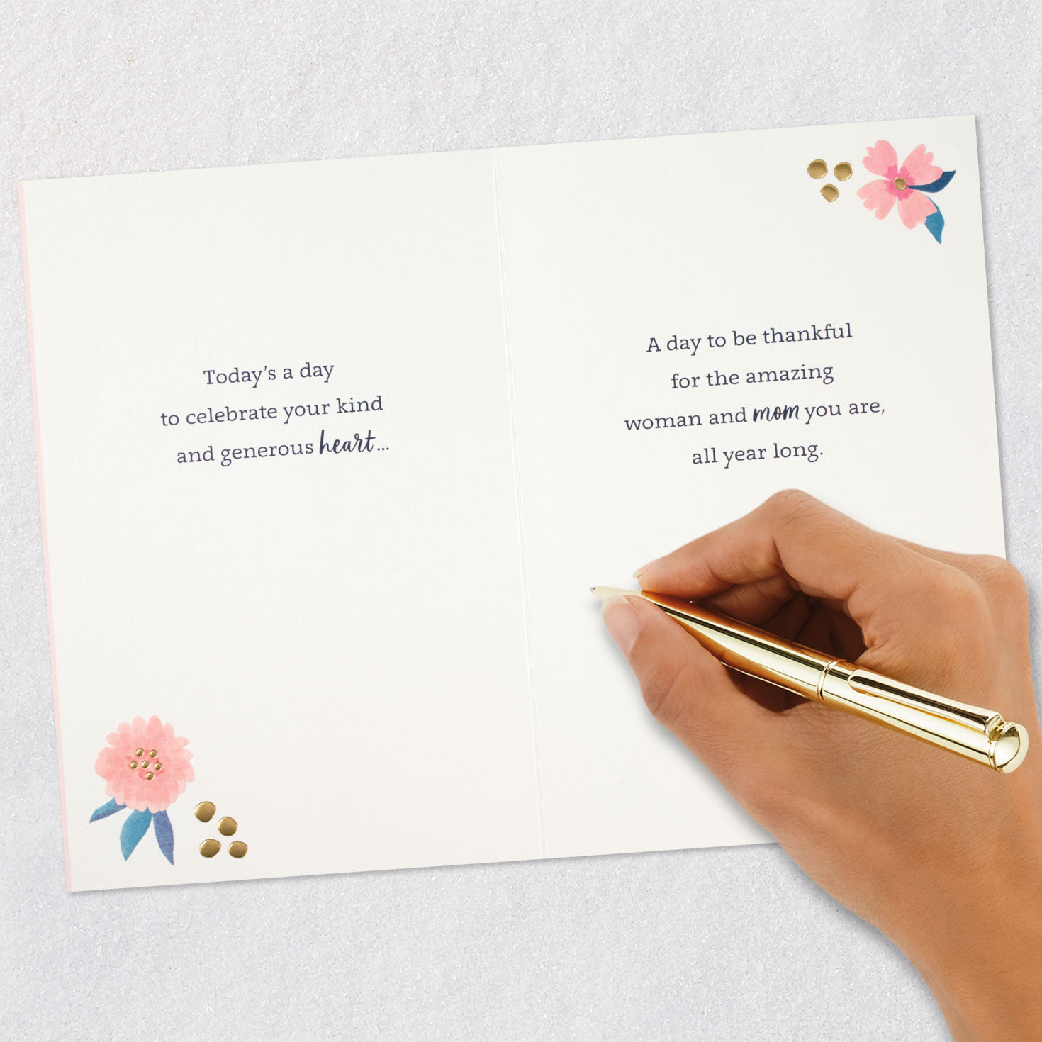 Floral Wreath on Pink Mother's Day Card  image number 7