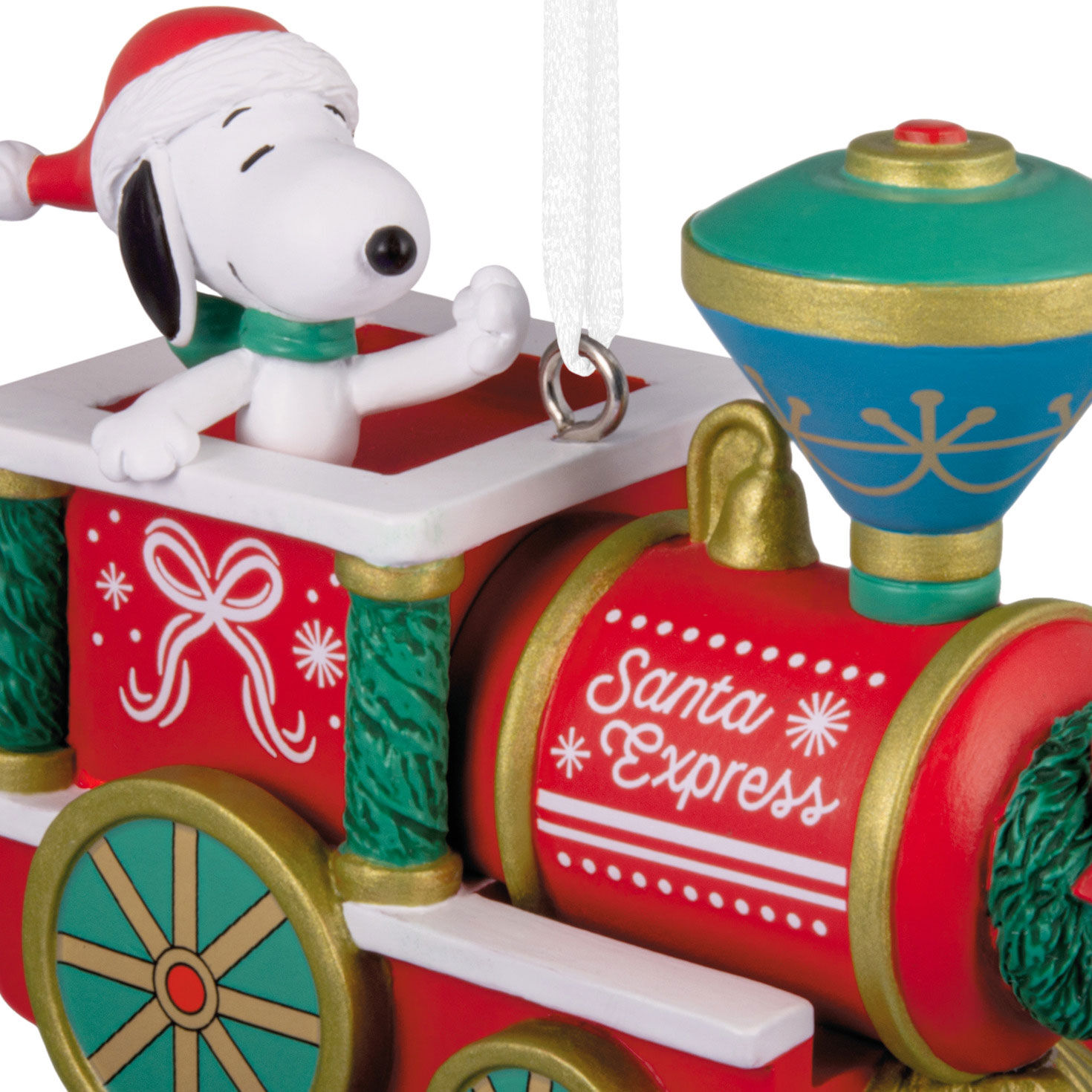 Snoopy in Train Engine Christmas Ornament  image number 5