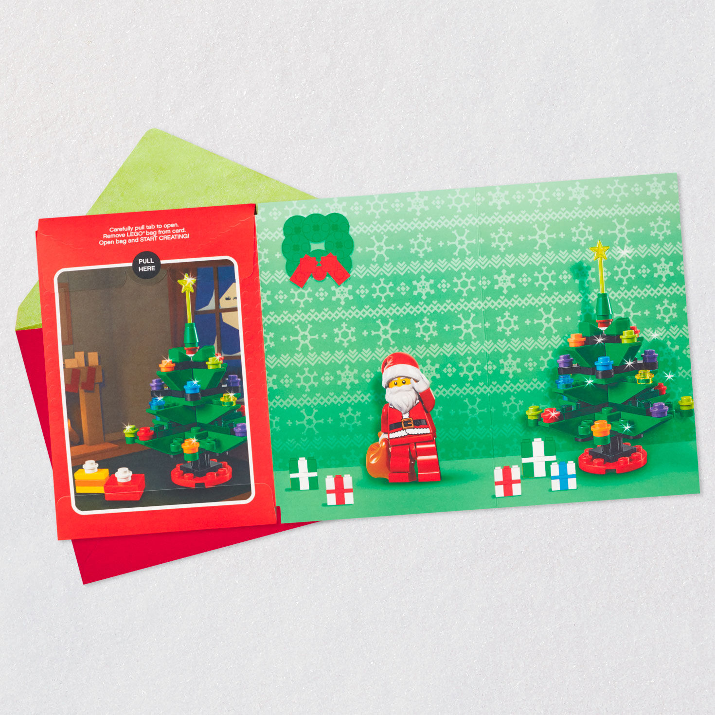 LEGO CREATOR Merry Bricksmas Christmas Card With LEGO Christmas Tree Set Greeting Cards Hallmark