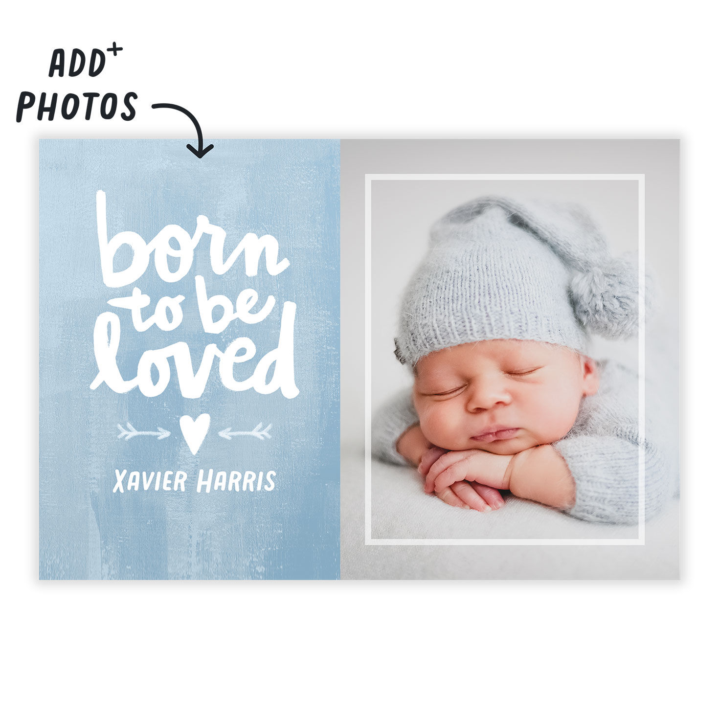 Born to Be Loved Blue New Baby eCard, , large image number 2