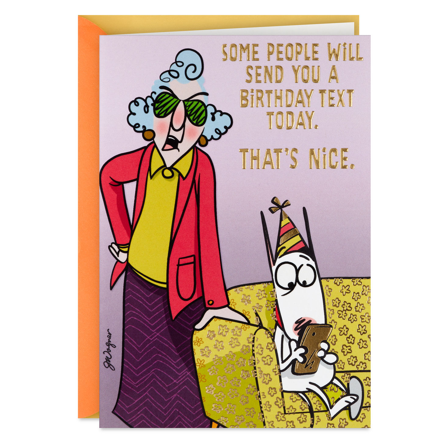 Cute Birthday Cards Happy Birthday - Maxine And Floyd Texting Funny Birthday Card 499HBD4914 01 