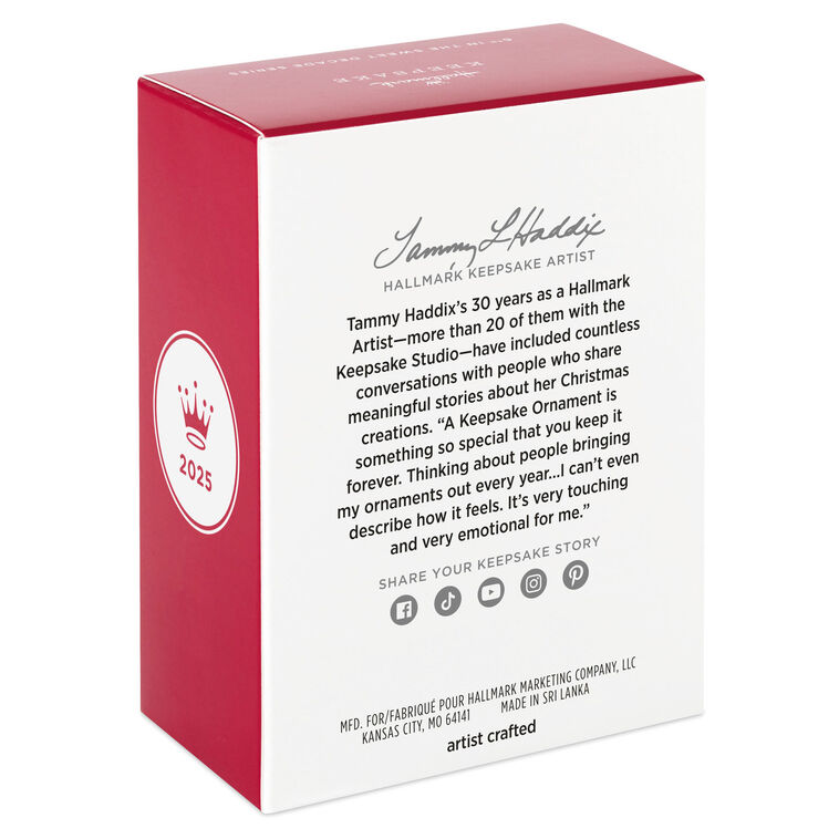 Snowman Gumdrop Numbers 2025 Keepsake Ornament package back image number 8