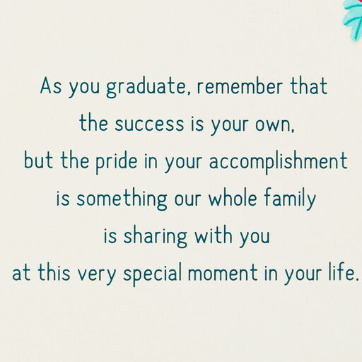 Sharing in Your Pride Graduation Card for Great-Granddaughter, 