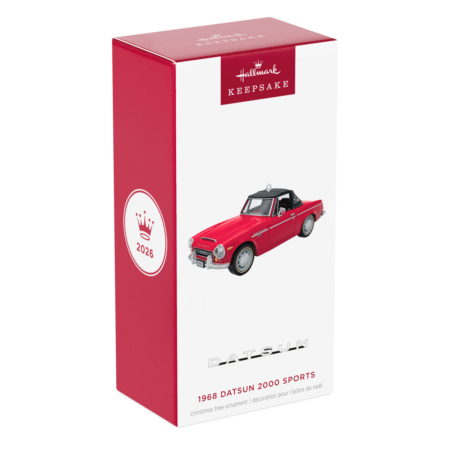 Red Vintage Datsun Car Keepsake Ornament Package Front image number 7