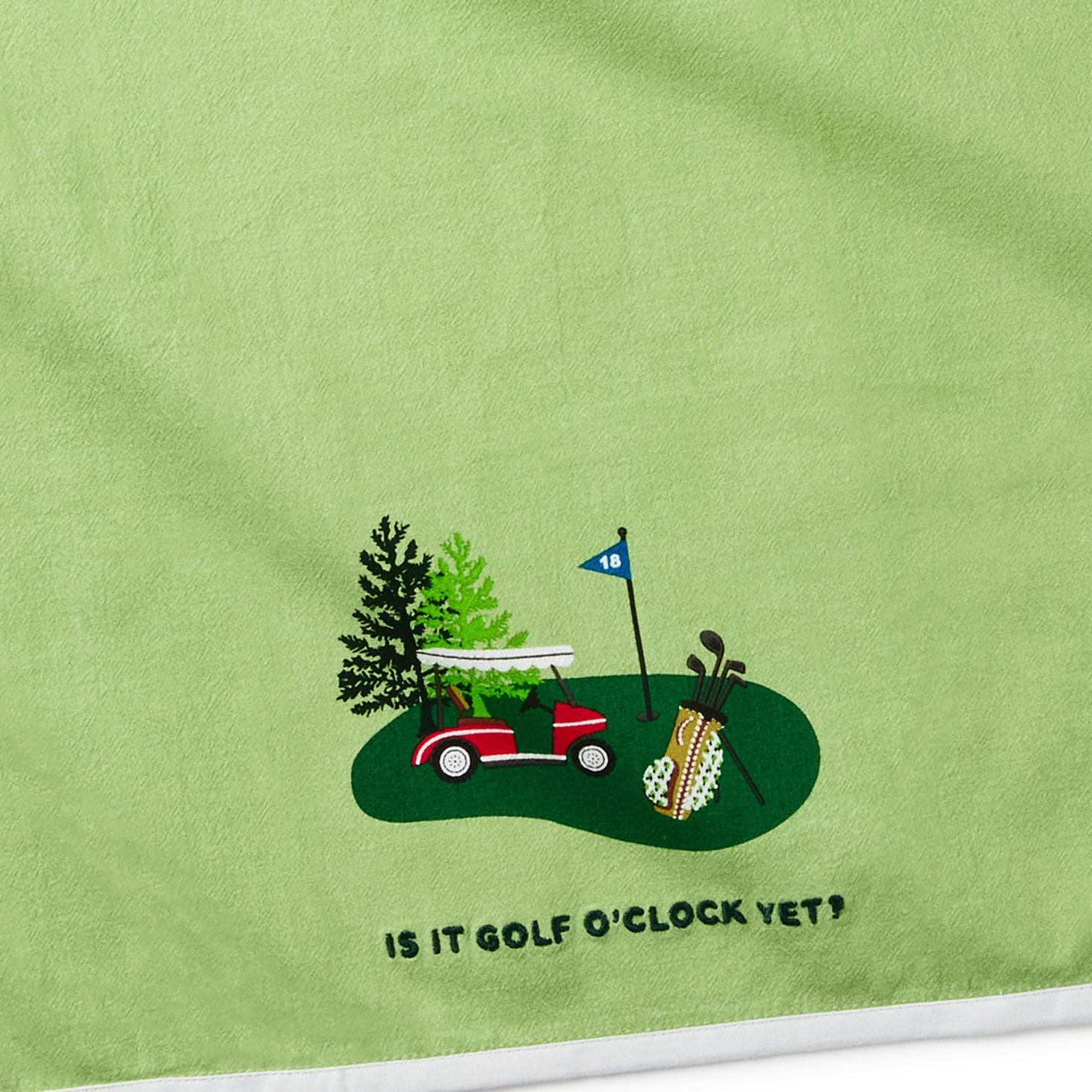 It's Golf O'Clock Kitchen Towel closeup view image number 4