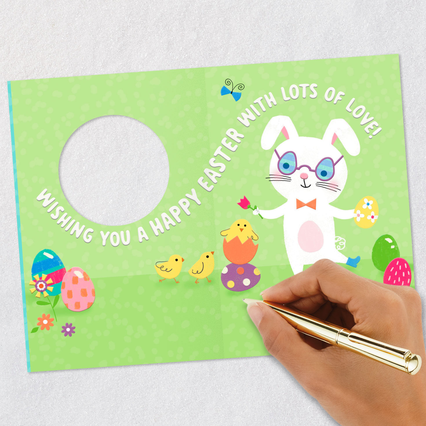 Cute Bunny Love Easter Card for Kids Signing card image number 5