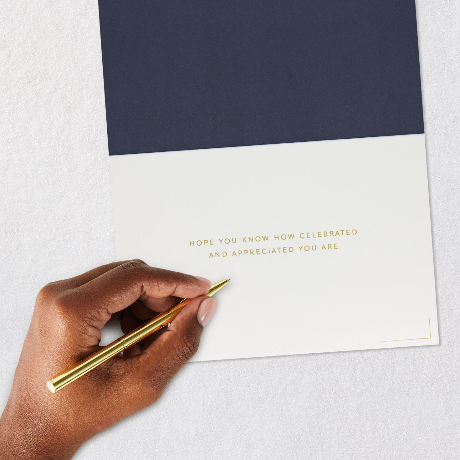 Navy Blue and Brown Dad Father's Day Card Signing card image number 6