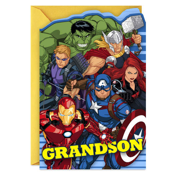 Marvel Avengers You Deserve An Awesome Birthday Birthday Card for Grandson