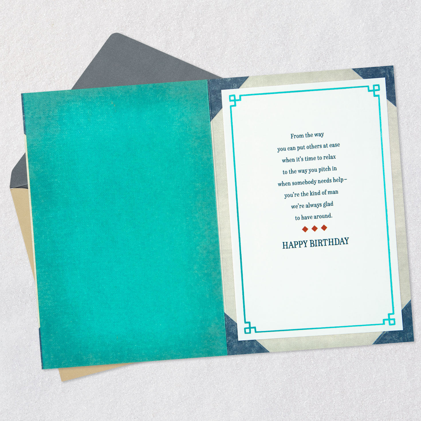 Foil Lettering Birthday Card for Brother Open card with envelope image number 3