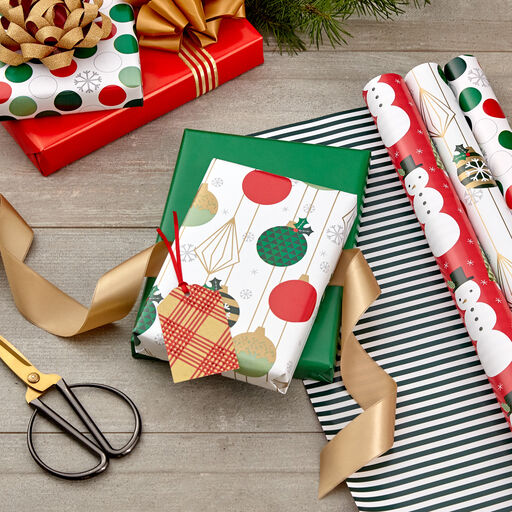 Mod Holiday 3-Pack Reversible Wrapping Paper Assortment, 120 sq. ft., 
