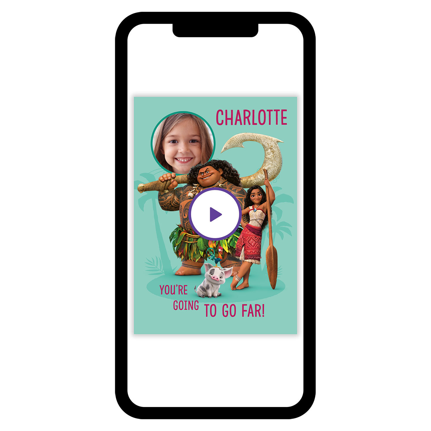 Disney Moana and Maui You'll Go Far Custom Birthday Card, , large image number 8