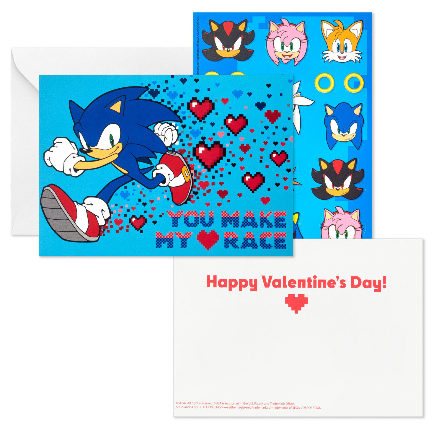 Sonic the Hedgehog Fun-Filled Kids Assorted Valentines With Sticker Sheets, Pack of 24, , large image number 4