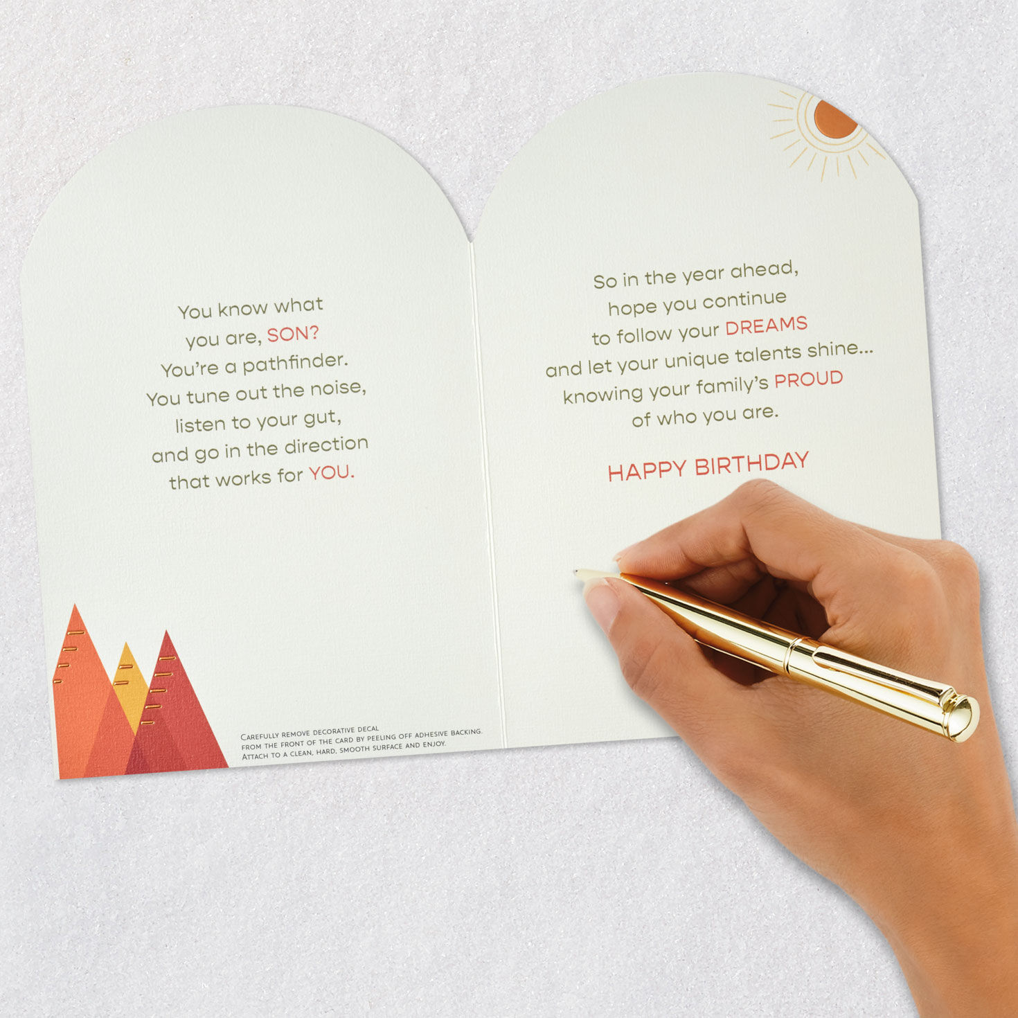 Proud of How You Find Your Own Path Birthday Card for Son With Decal for only USD 7.99 | Hallmark