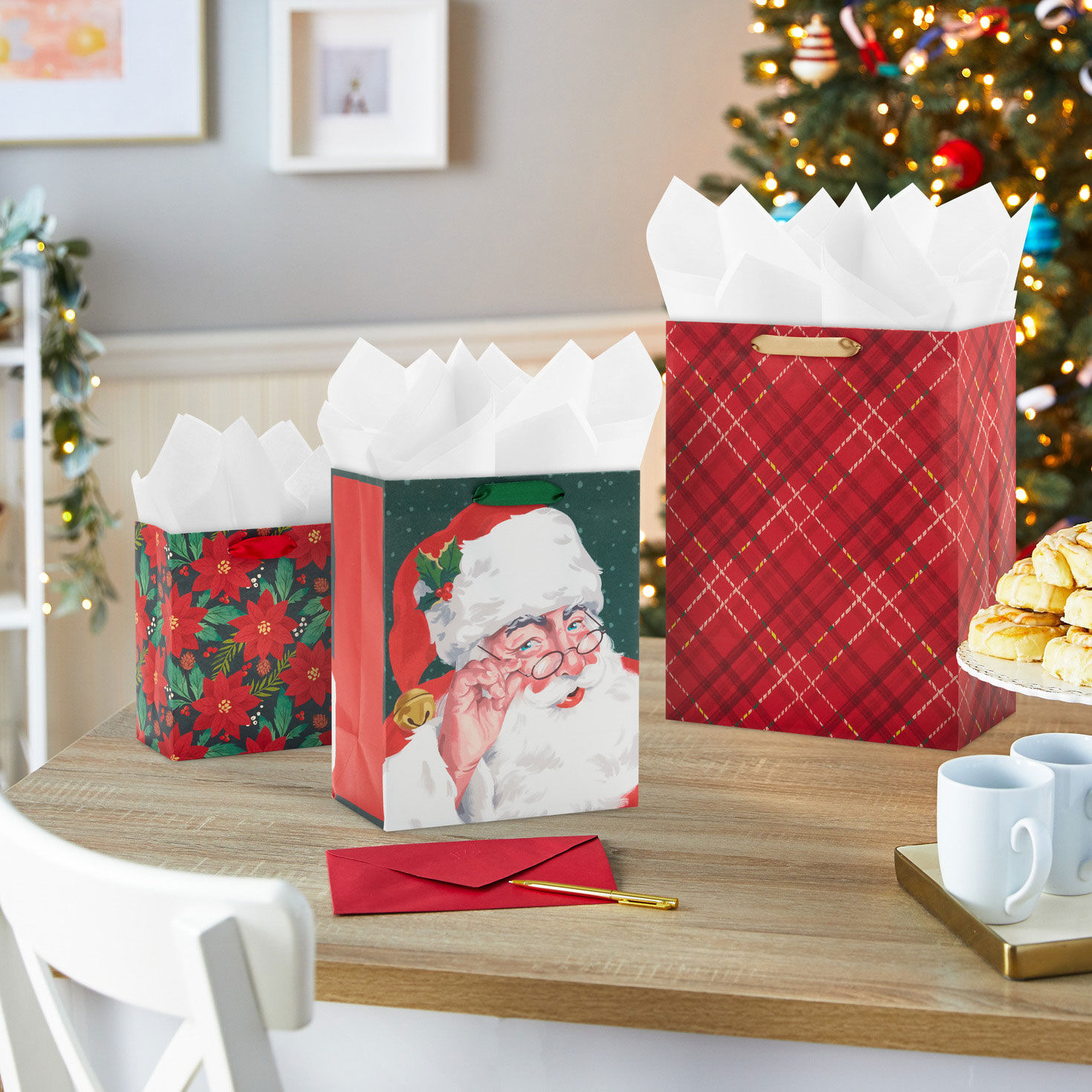 Traditional Christmas 8-Pack Gift Bag Bundle  image number 2