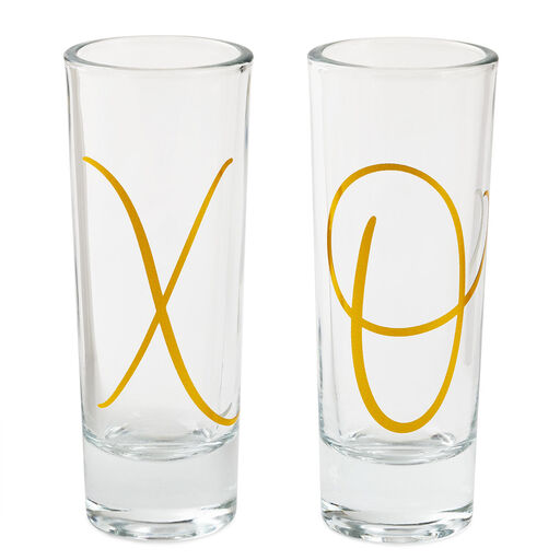 X and O Shot Glasses, Set of 2, 