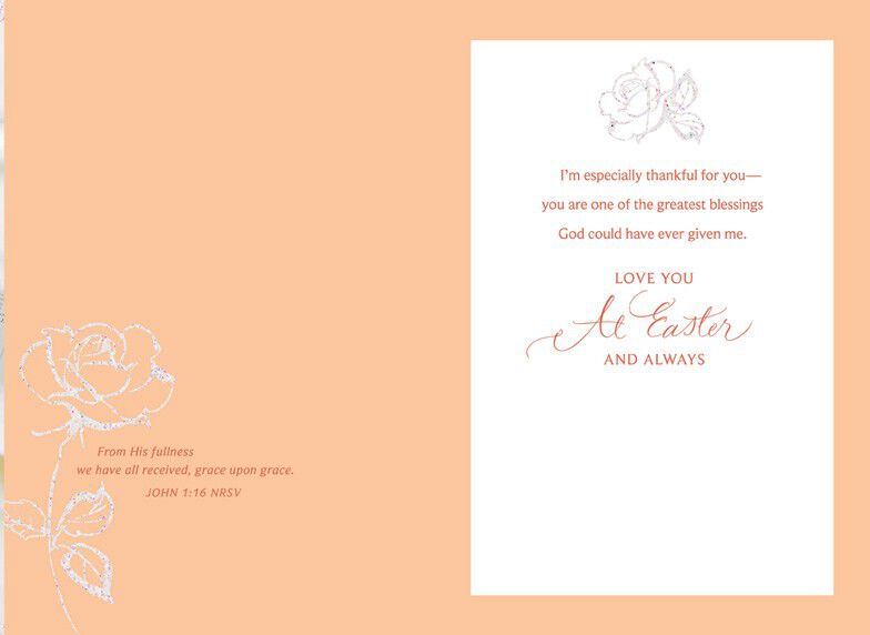 Roses for Wife Religious Easter Card